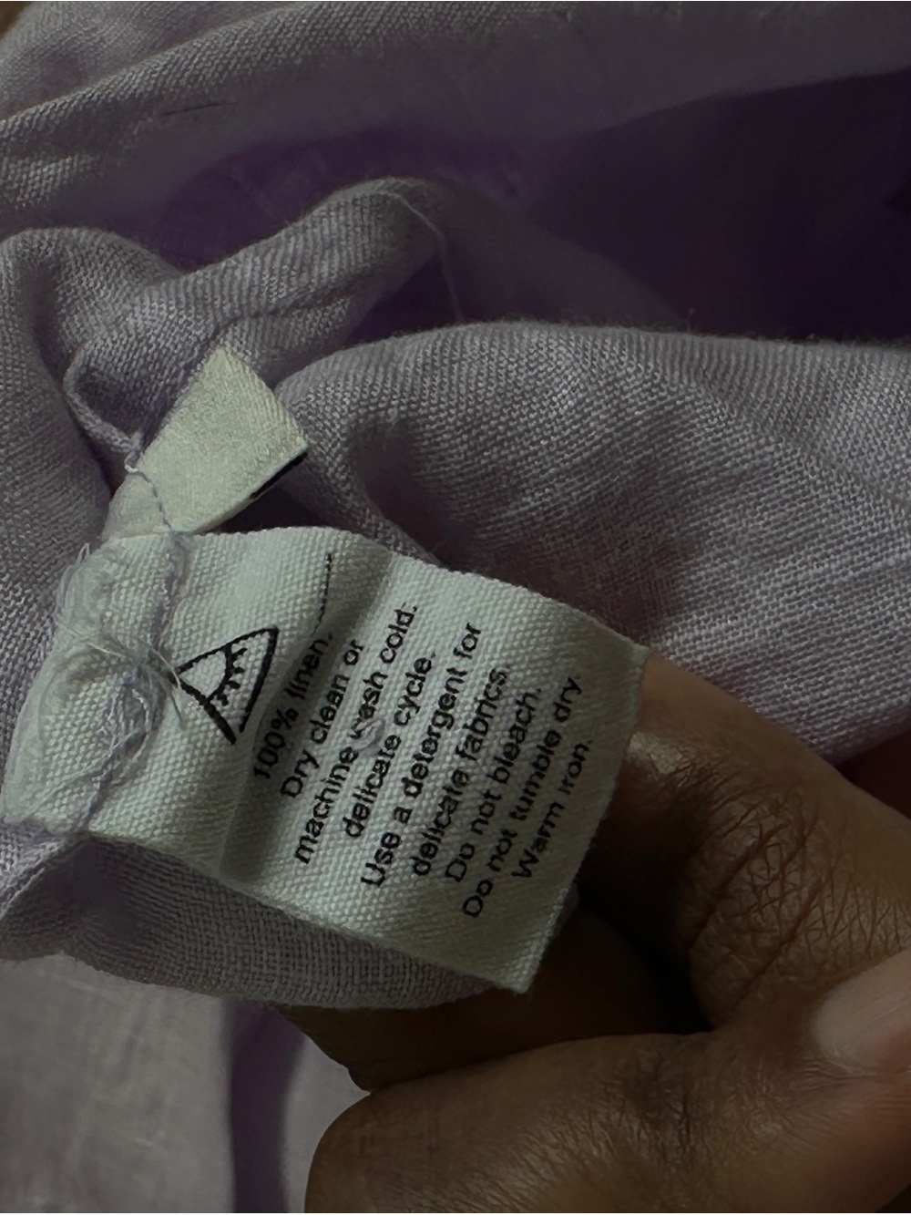 SLEEPER Lavender Button-Front Linen Dress - Picture 6 of 7